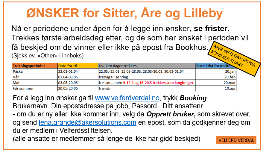 Ønsker for Sitter, Åre og Lilleby